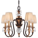 Bella Cristallo Chandelier - French Bronze / Champagne