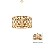 Coronade Convertible Pendant / Semi Flush Mount - Pandora Gold Leaf