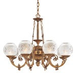 Signature N801906/8 Chandelier - Antique Classic Brass / Frosted