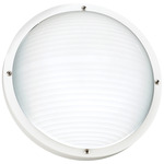 Bayside Round Outdoor Wall/Ceiling Light - White / Frosted