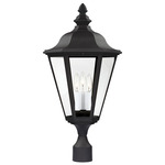 Brentwood Outdoor Post Light - Black / Clear