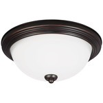 Geary Large Ceiling Light Fixture - Bronze / Satin Etched