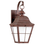 Chatham Outdoor Wall Light - Weathered Copper / White