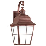 Chatham Outdoor Wall Light - Weathered Copper / White