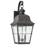 Chatham Outdoor Wall Light - Oxidized Bronze / Clear Seeded