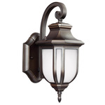 Childress Outdoor Wall Light - Antique Bronze / Satin Etched
