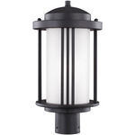 Crowell Outdoor Post Light - Black / Satin Etched