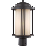 Crowell Outdoor Post Light - Antique Bronze / Creme Parchment