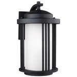 Crowell Outdoor Wall Light - Black / Satin Etched