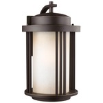 Crowell Outdoor Wall Light - Antique Bronze / Creme Parchment