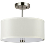 Dayna Ceiling Light - Brushed Nickel / White