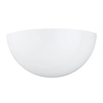 Decorative Smooth Wall Sconce - White / White Acrylic