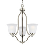 Emmons Chandelier - Brushed Nickel / Satin Etched