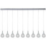 Larmes Linear Suspension - Polished Chrome / Clear