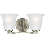 Emmons Bathroom Vanity Light - Brushed Nickel / Satin Etched