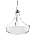 Hanford Bowl Pendant - Brushed Nickel / Satin Etched