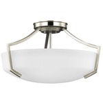 Hanford Convertible Semi Flush / Pendant - Brushed Nickel / Satin Etched