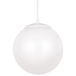 Leo Globe Pendant - White / Opal White