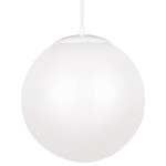 Leo Globe Pendant - White / Opal White