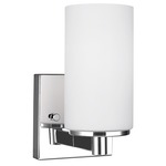 Hettinger Wall Sconce - Chrome / Etched White