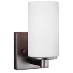 Hettinger Wall Sconce - Bronze / Etched White
