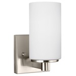 Hettinger Wall Sconce - Brushed Nickel / Etched White