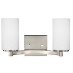 Hettinger Bathroom Vanity Light - Brushed Nickel / Etched White