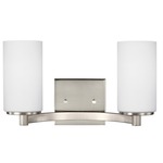 Hettinger Bathroom Vanity Light - Brushed Nickel / Etched White