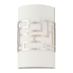 Alecia's Necklace Wall Sconce - Brushed Nickel / Etched Opal