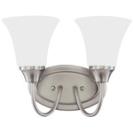 Holman Bathroom Vanity Light - Brushed Nickel / Satin Etched