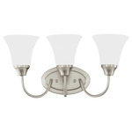 Holman Bathroom Vanity Light - Brushed Nickel / Satin Etched