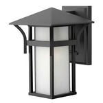 Harbor 120V Outdoor Wall Light - Satin Black / Etched White Seedy