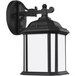 Kent Outdoor Wall Lantern - Black / Satin Etched