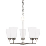 Kerrville Chandelier - Brushed Nickel / Satin Etched