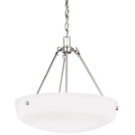 Kerrville Uplight Pendant - Brushed Nickel / Satin Etched