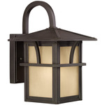 Medford Lakes Outdoor Wall Light - Statuary Bronze / Light Amber