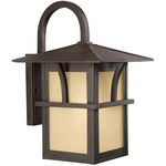 Medford Lakes Outdoor Wall Light - Statuary Bronze / Light Amber