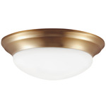 Nash Flush Ceiling Light - Satin Brass / Satin Etched