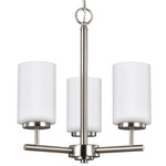 Oslo Chandelier - Brushed Nickel / Opal