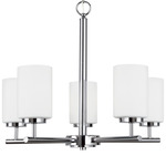 Oslo Chandelier - Chrome / Opal