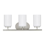 Oslo Bathroom Vanity Light - Brushed Nickel / Opal