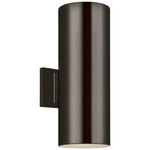 Cylinder Two Light Outdoor Wall Sconce - Bronze