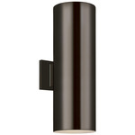 Cylinder Two Light Outdoor Wall Sconce - Bronze