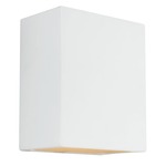 Paintable Outdoor Square Wall Light - Ceramic