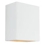 Paintable Outdoor Square Wall Light - Ceramic