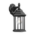 Sevier Outdoor Downlight Wall Lantern - Black / Clear
