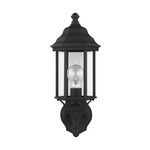 Sevier Outdoor Uplight Wall Lantern - Black / Clear