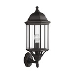 Sevier Outdoor Uplight Wall Lantern - Antique Bronze / Clear