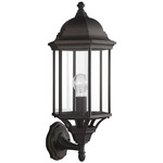 Sevier Outdoor Uplight Wall Lantern - Antique Bronze / Clear