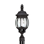 Wynfield Outdoor Post Light - Black / Clear